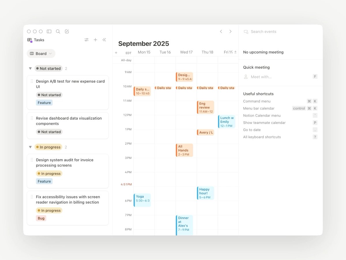 Notion日历更新,支持与数据库同步数据